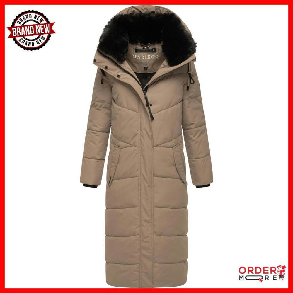 Extra-Long Quilted Puffer Coat With Detachable Hood - Mid-Calf Winter Jacket
